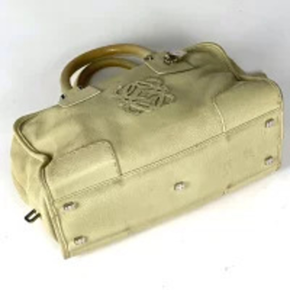 Loewe Amazona Anagram Handbag Cream Leather